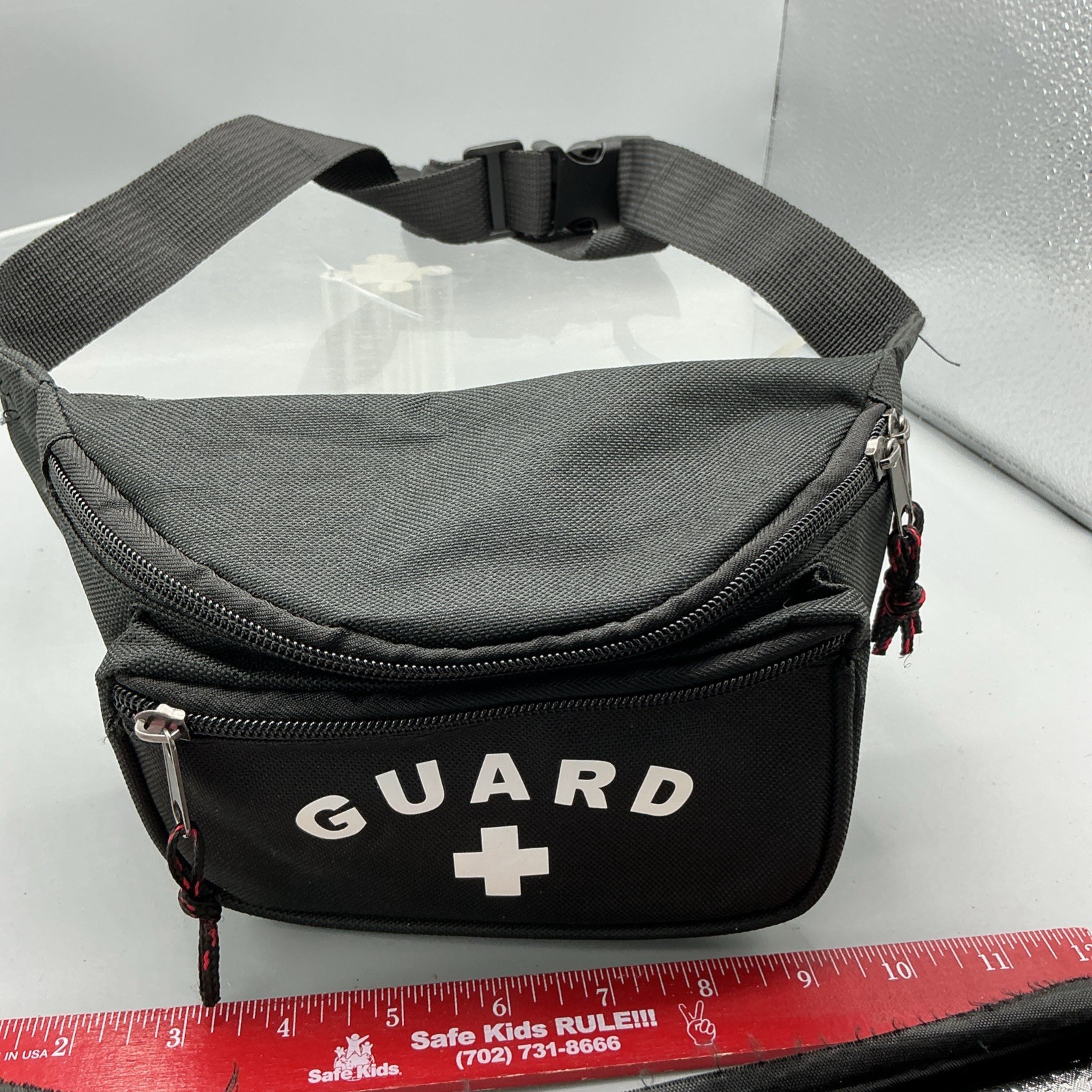 Safety Rescue Workwear First Aid LifeGuard Waist Bag – Black Fanny Pack