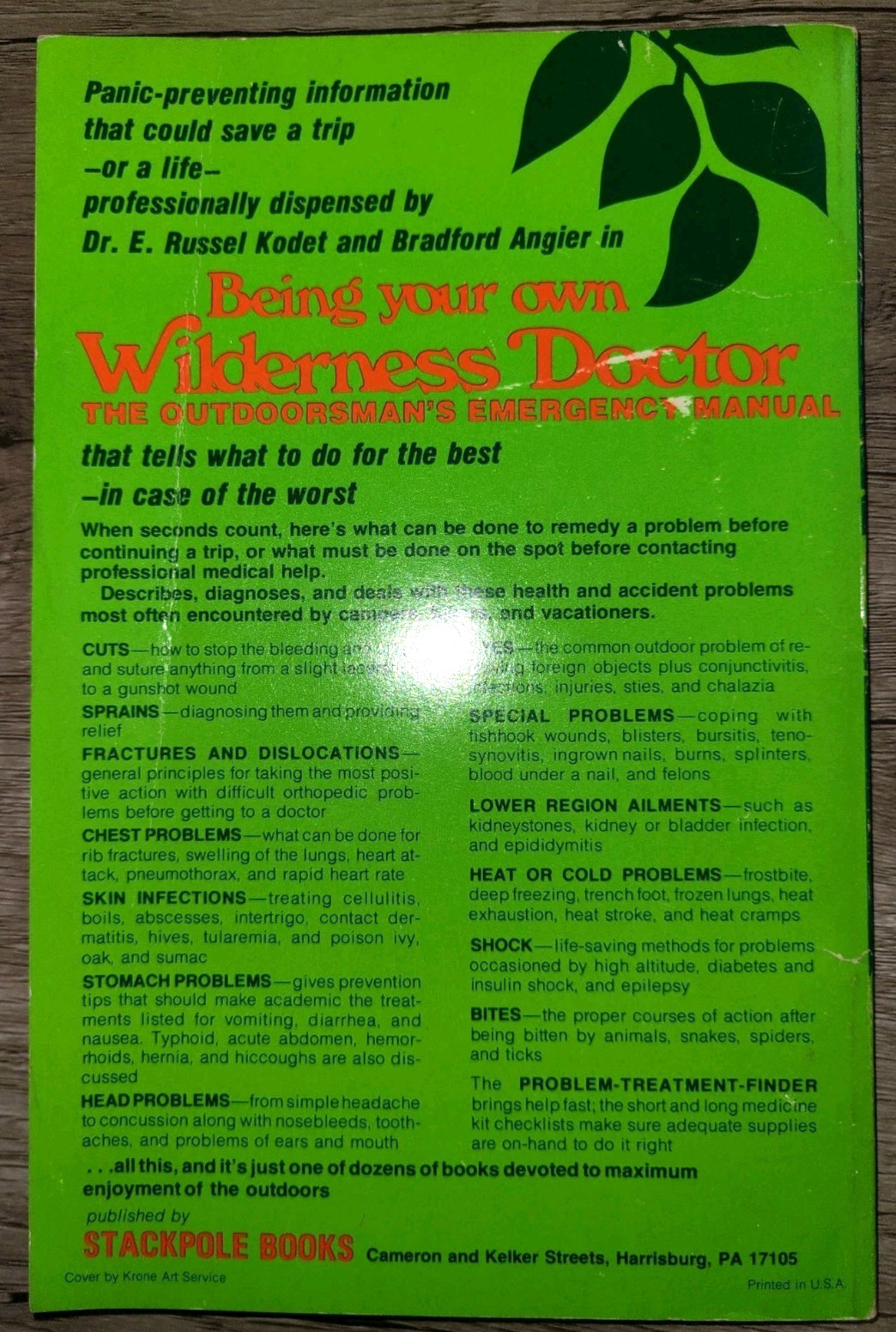 Vtg PB, Being Your Own Wilderness Doctor by Dr. E. Kodet & Bradford Angier, 1968