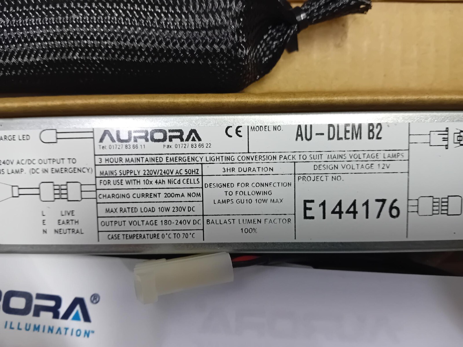 Aurora 3 Hours Maintained Emergency Pack AU-DLEMB2