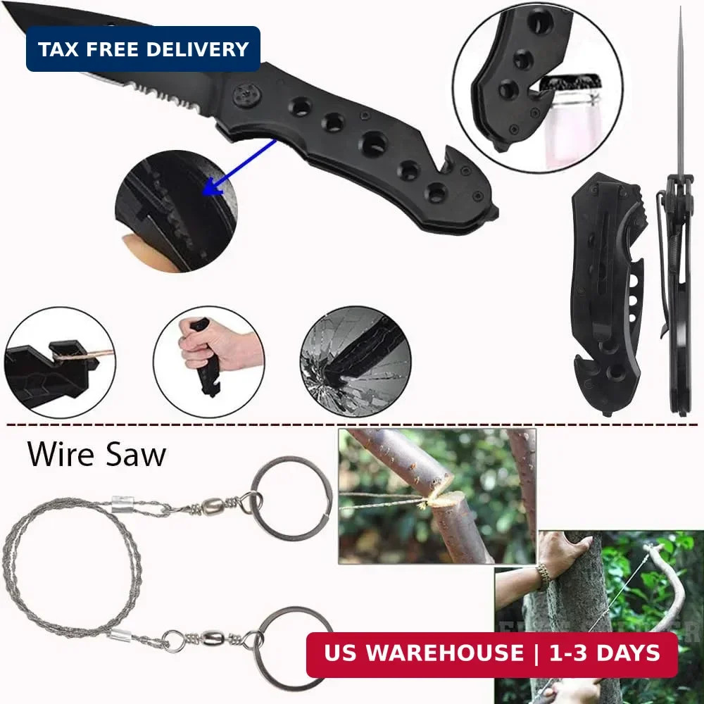 Survival Kit – All-in-One Survival Gear and Supplies for Camping, Hiking, Huntin