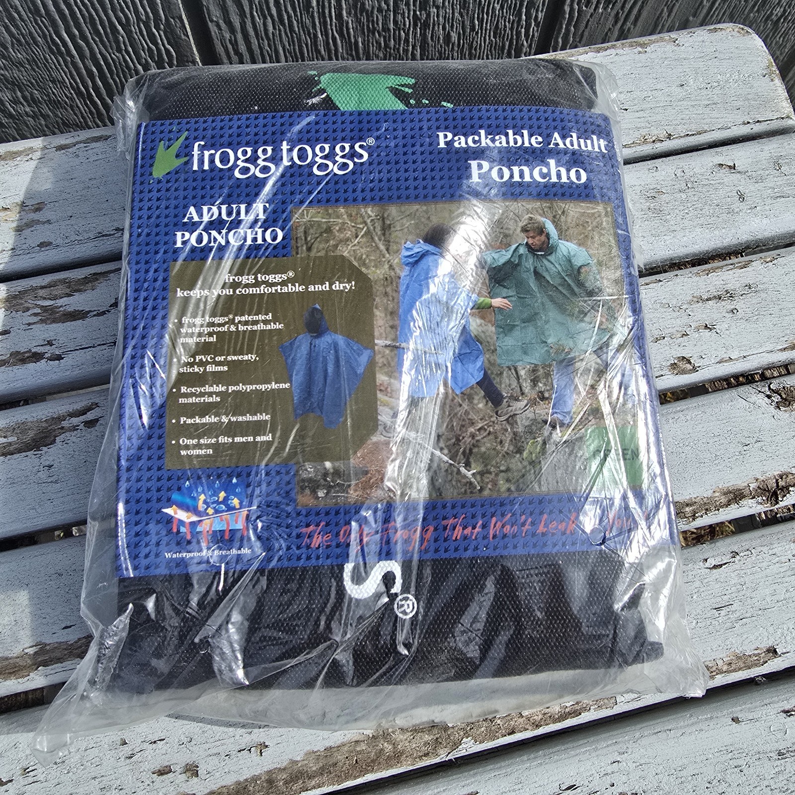Frogg Toggs FTP1714-09 Ultra Lite Poncho Green Waterproof