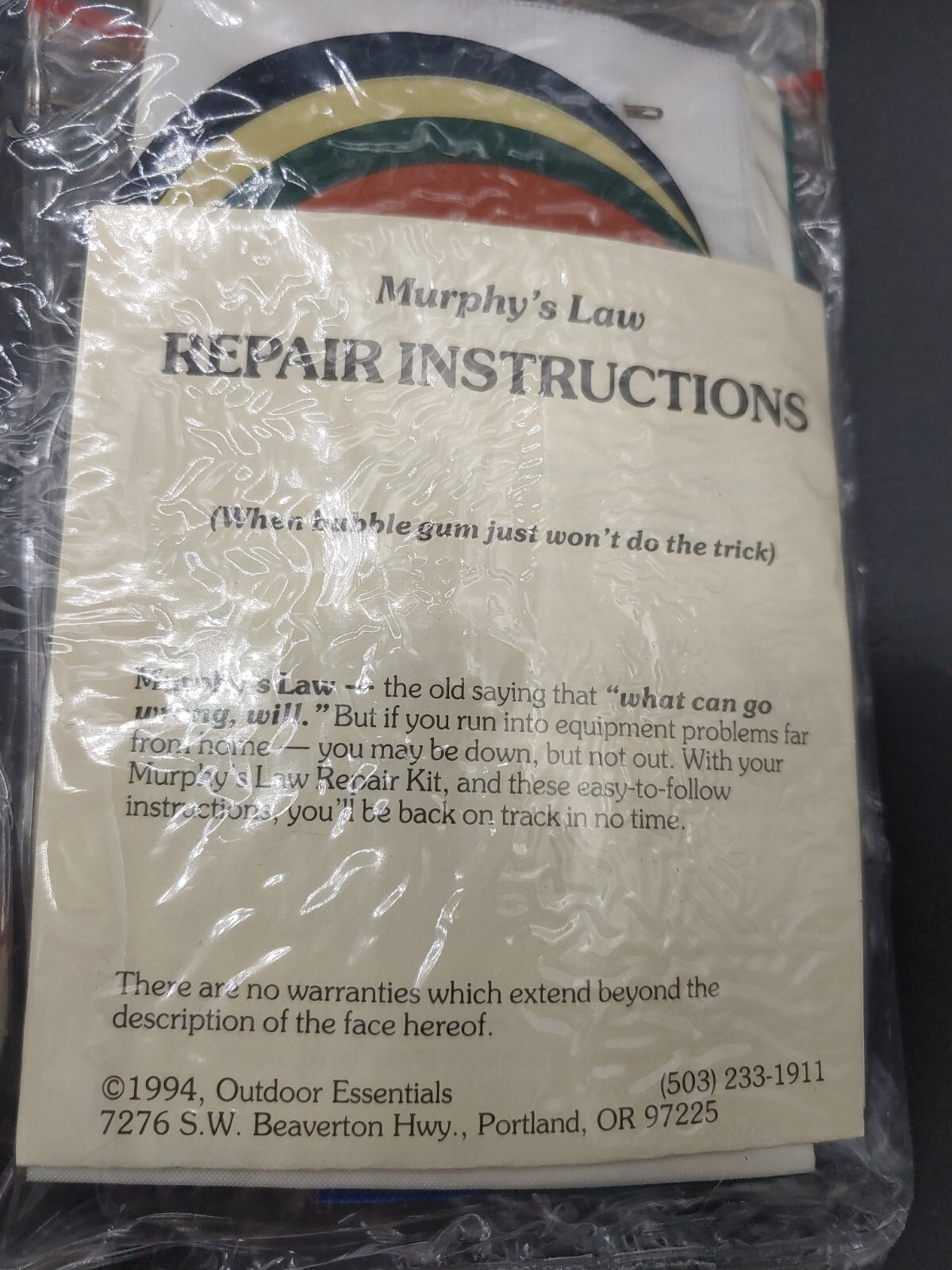 Murphy’s Law Backcountry Essential Repair Kit, Camp Hike Recreation Survival