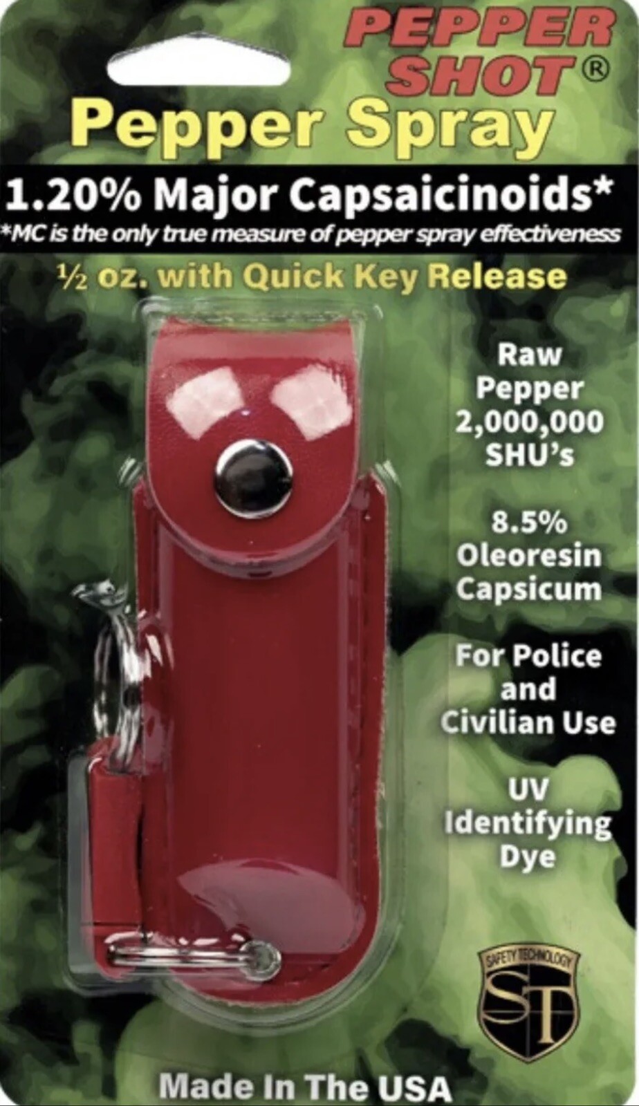 (4) Keychain Pepper Spray HOT 1. 2% MC POLICE max Home Self WOMEN DEFENSE 1/2 oz