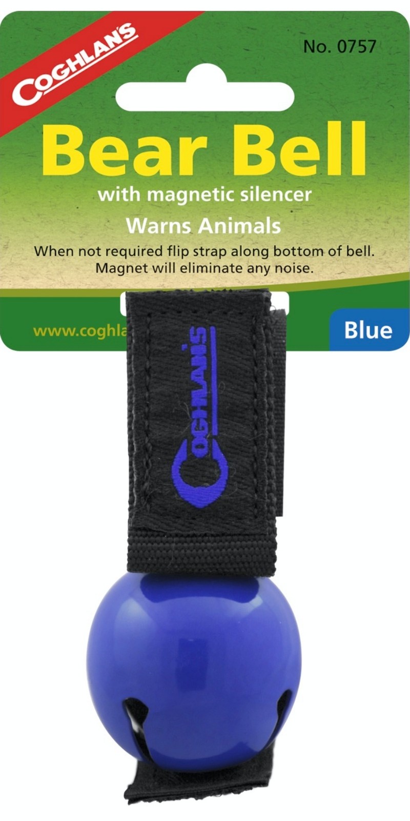Coghlan’s Bear Bell with Magnetic Silencer – Blue