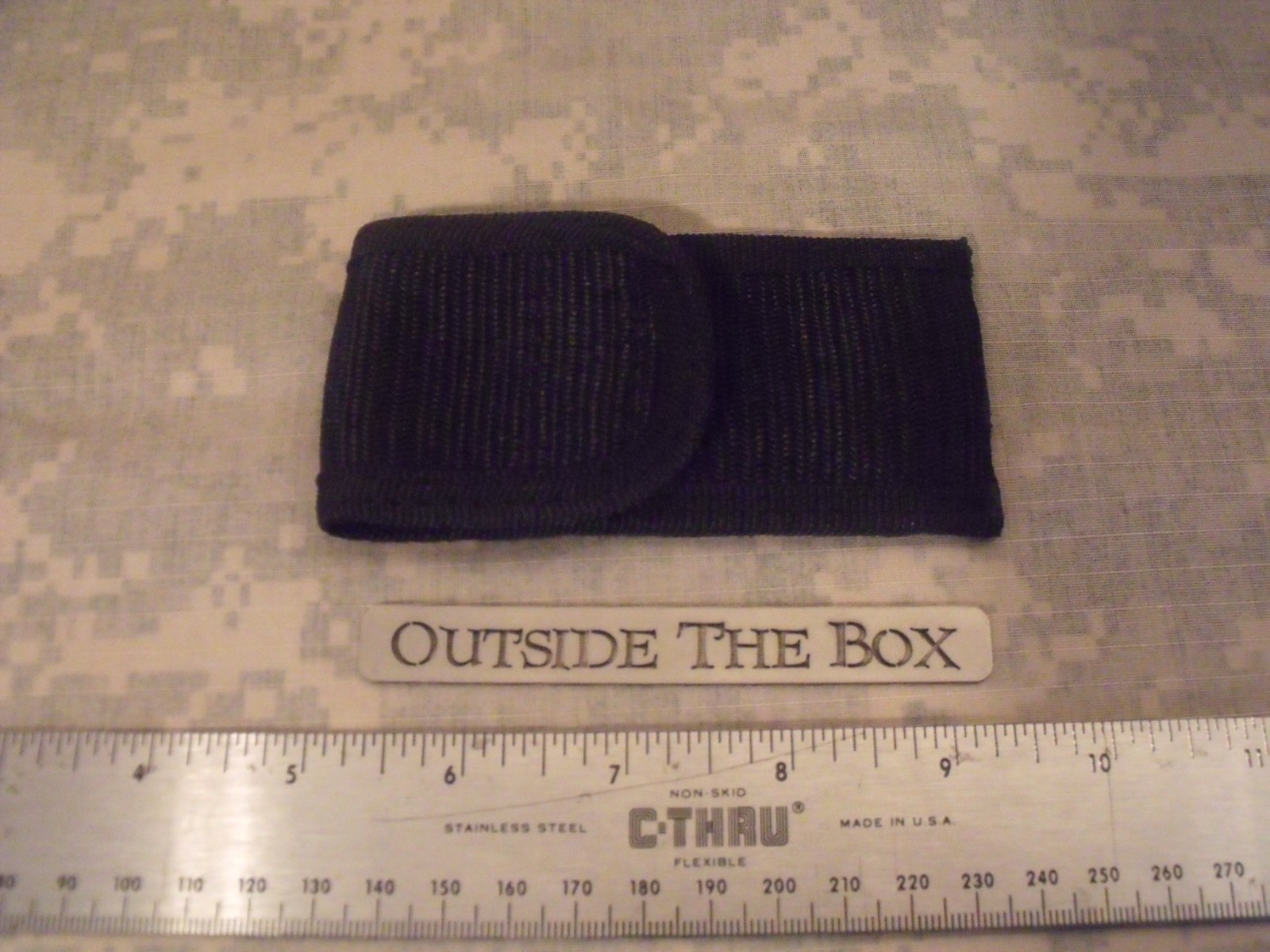 Emergency/Survival: Knife Pouch/Sheath – Black Nylon, Belt Carry 3.5″ Knife