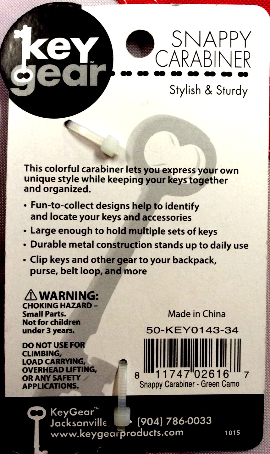 SNAPPY CARIBINER CANDYCANE bugoutbag emergency tactical Party favor gift Keygear