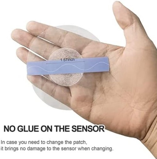 Long-Lasting 55 Clear CGM Sensor Patches – No Glue in Center, 14 Days Use