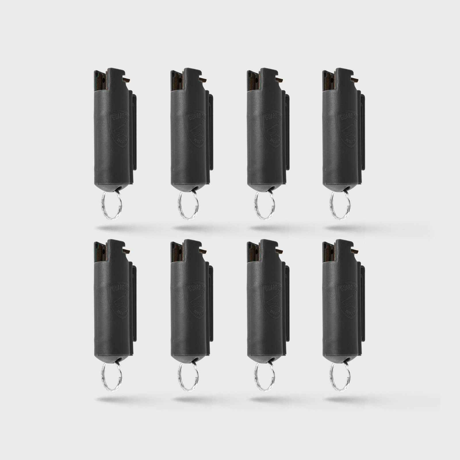 Quick Action Pepper Spray Hard Case with belt clip | 8 Pack