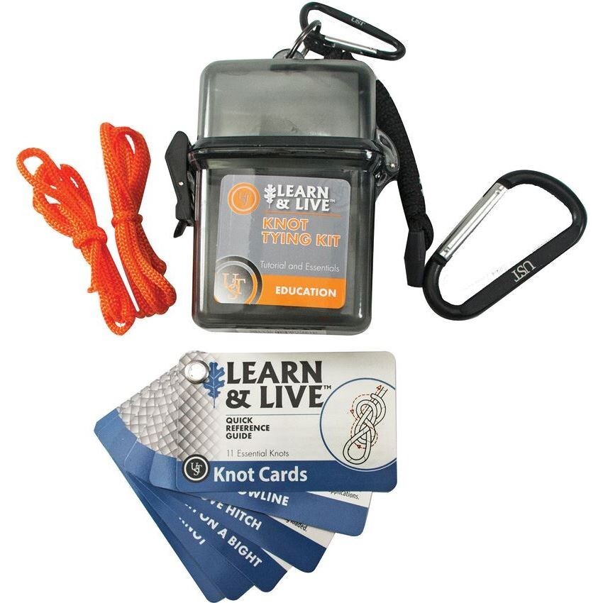 UST Knot Tying Kit Learn & Live – Watertight storage case & Knot tying cards