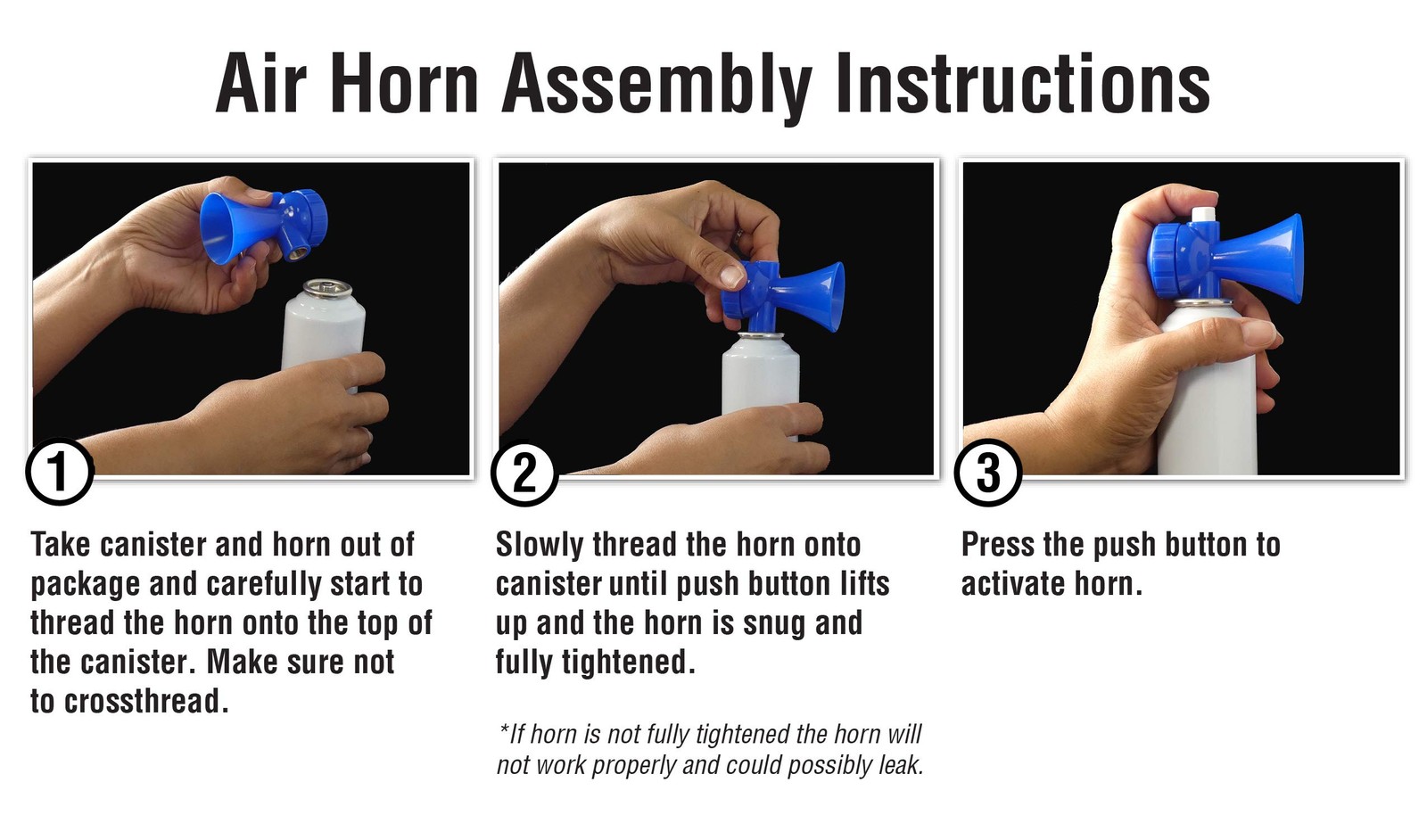 3.5oz Air Horn, Very Loud! Ideal for Marine and Boating, Hiking, Camping, Spo…
