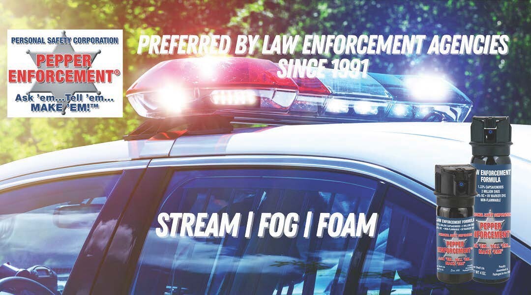 Pepper Enforcement 5-PACK Splatter Stream Pepper Spray 4 oz Police Grade Defense