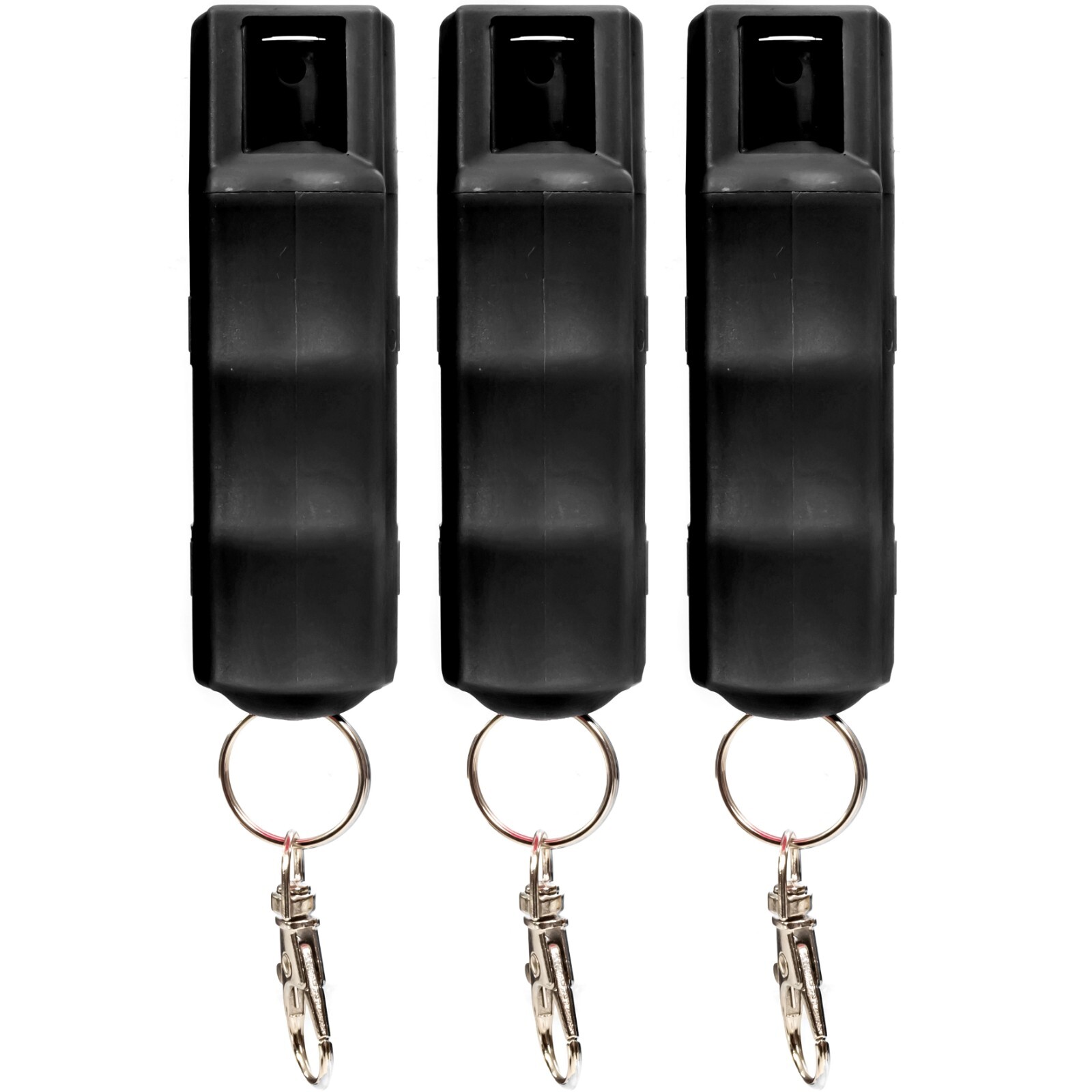 3 PACK Burn Pepper Spray 1/2oz Self Defense Security Keychain Black