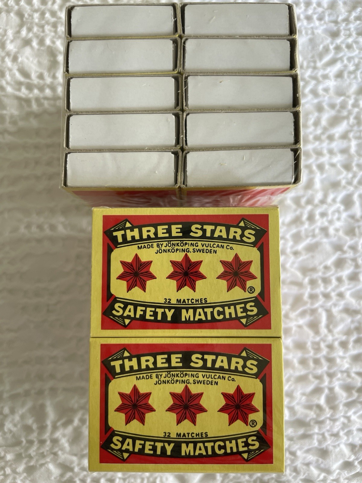 Swedish Camping Matches Three Stars Safety Matches 2 Packages-10 Boxes Per Pack