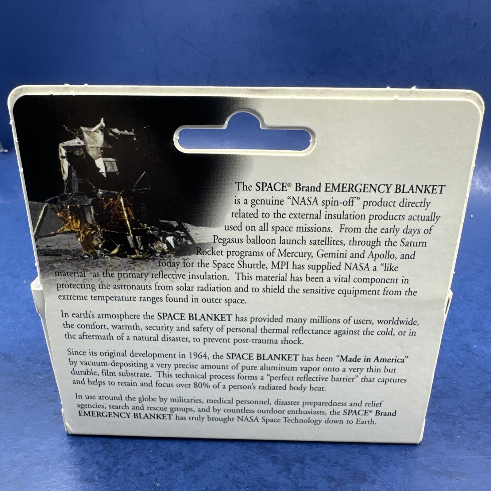 Outdoors Space Brand Emergency Survival Blanket NASA SpaceX Apollo