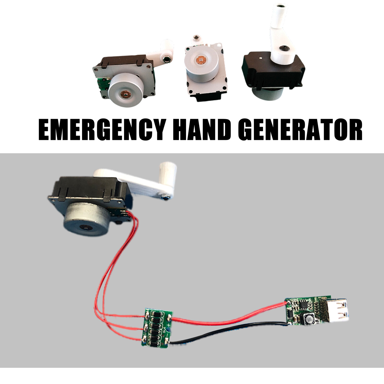 Mini Emergency Hand-Cranking Dynamo Electric Generator USB Charger Mobile Phone