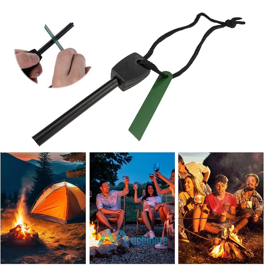 Portable Outdoor Flint Steel Magnesium Striker Ferro Rod Survival Fire Starter