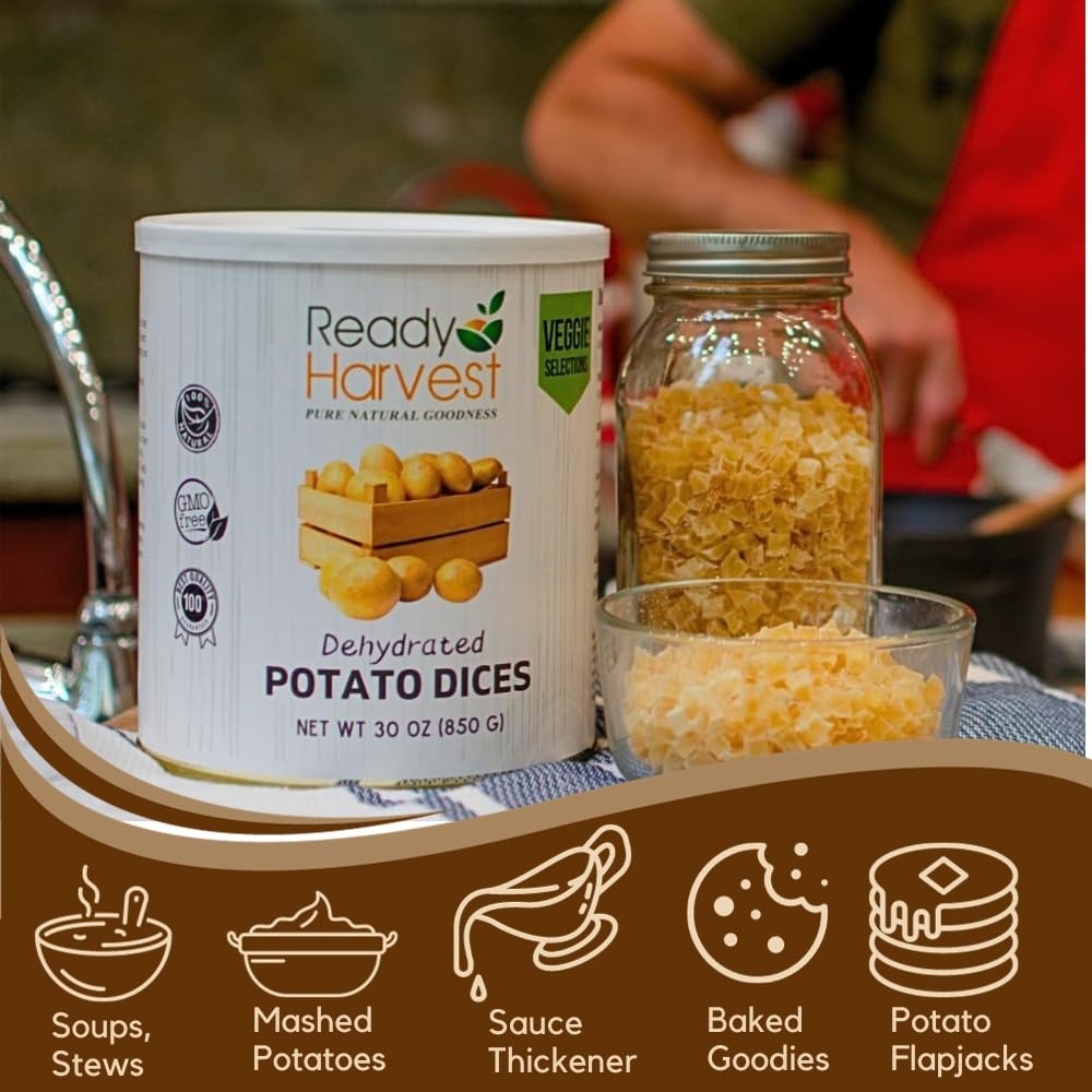 Ready Harvest Dehydrated Food – Potato Dices | Emergency | Dried 1 CAN