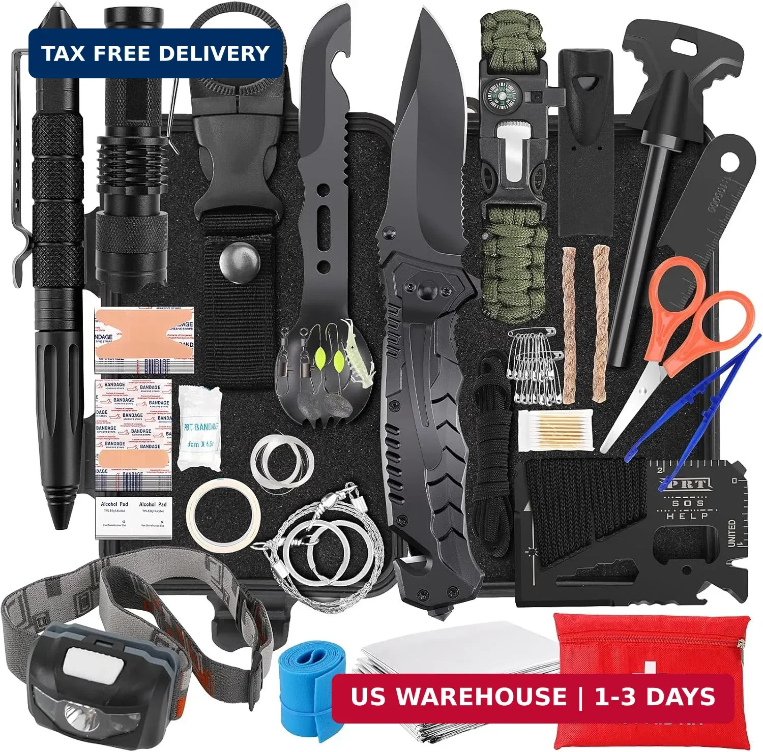 116-in-1 Survival Kit Emergency Gear Equipment Mens Gift Father’s Day Gift Dad