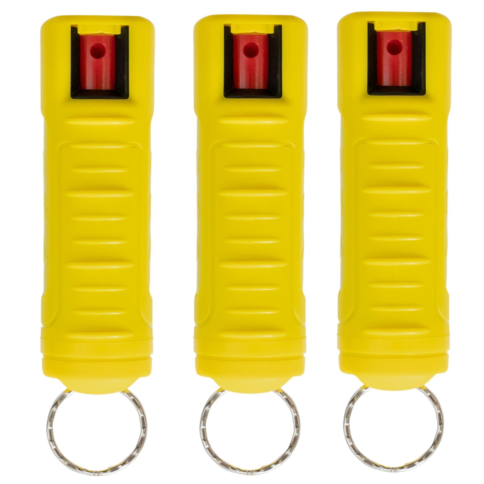 3 Police Magnum pepper spray .50oz yellow molded keychain defense protection OC