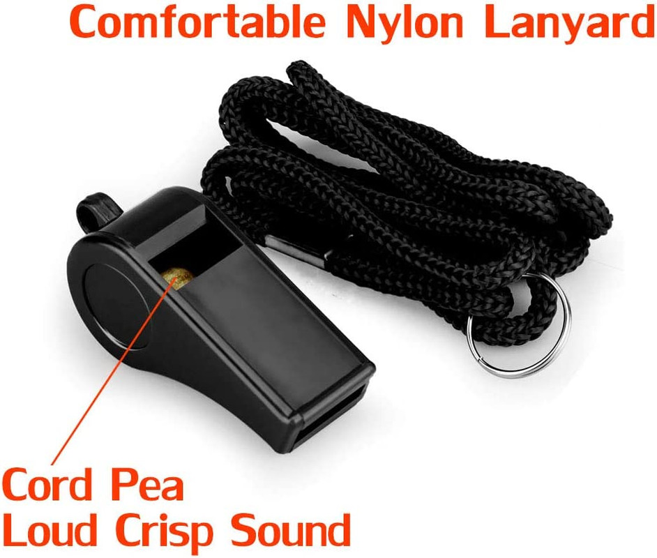 Whistle, Sports Whistles with Lanyard, Loud Crisp Sound Whistles Bulk Perfect fo