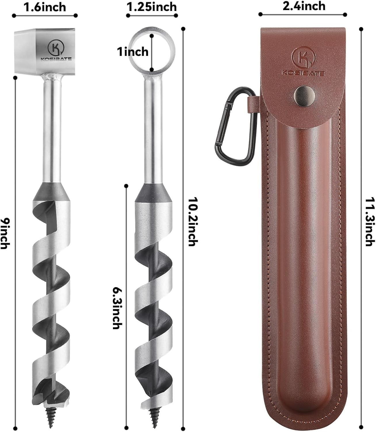 Bushcraft Hand Auger Wrench for Wood Drilling Scotch Eye Wood Drill Camping Tool