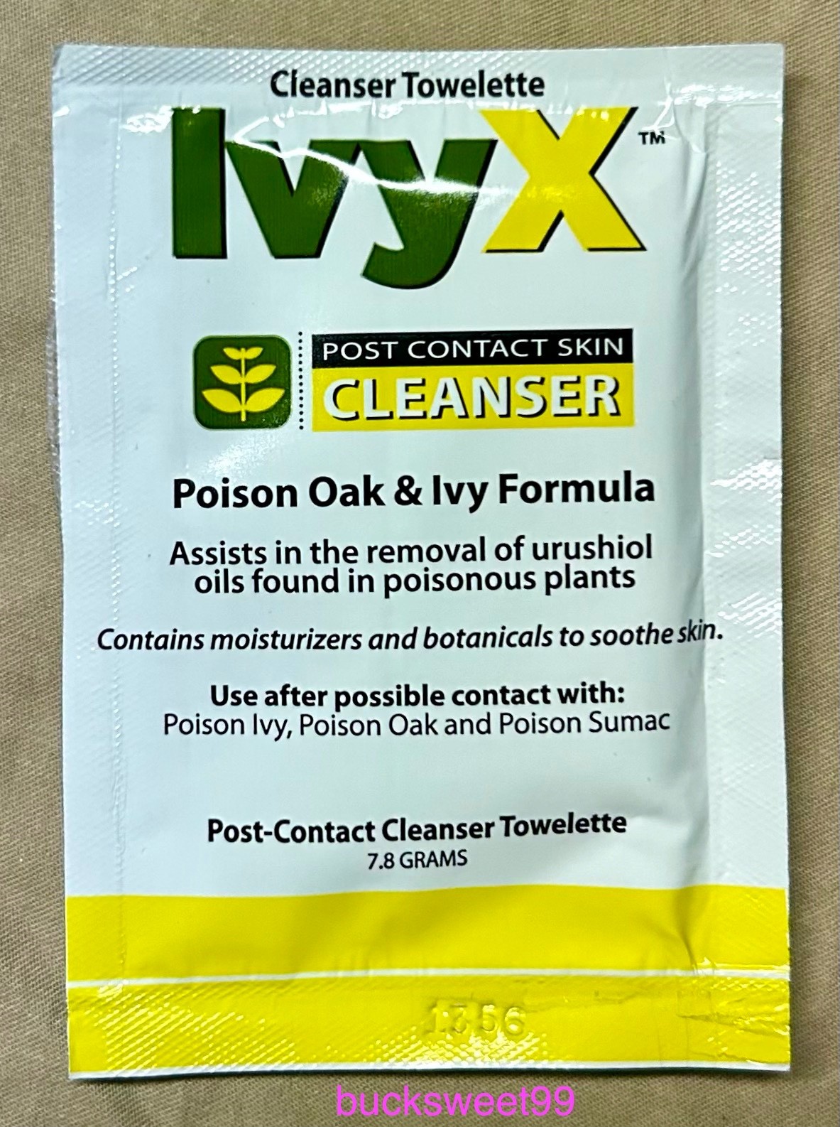 IvyX Post Contact Poison Ivy & Oak Skin Cleanser Wipes – 50 Count