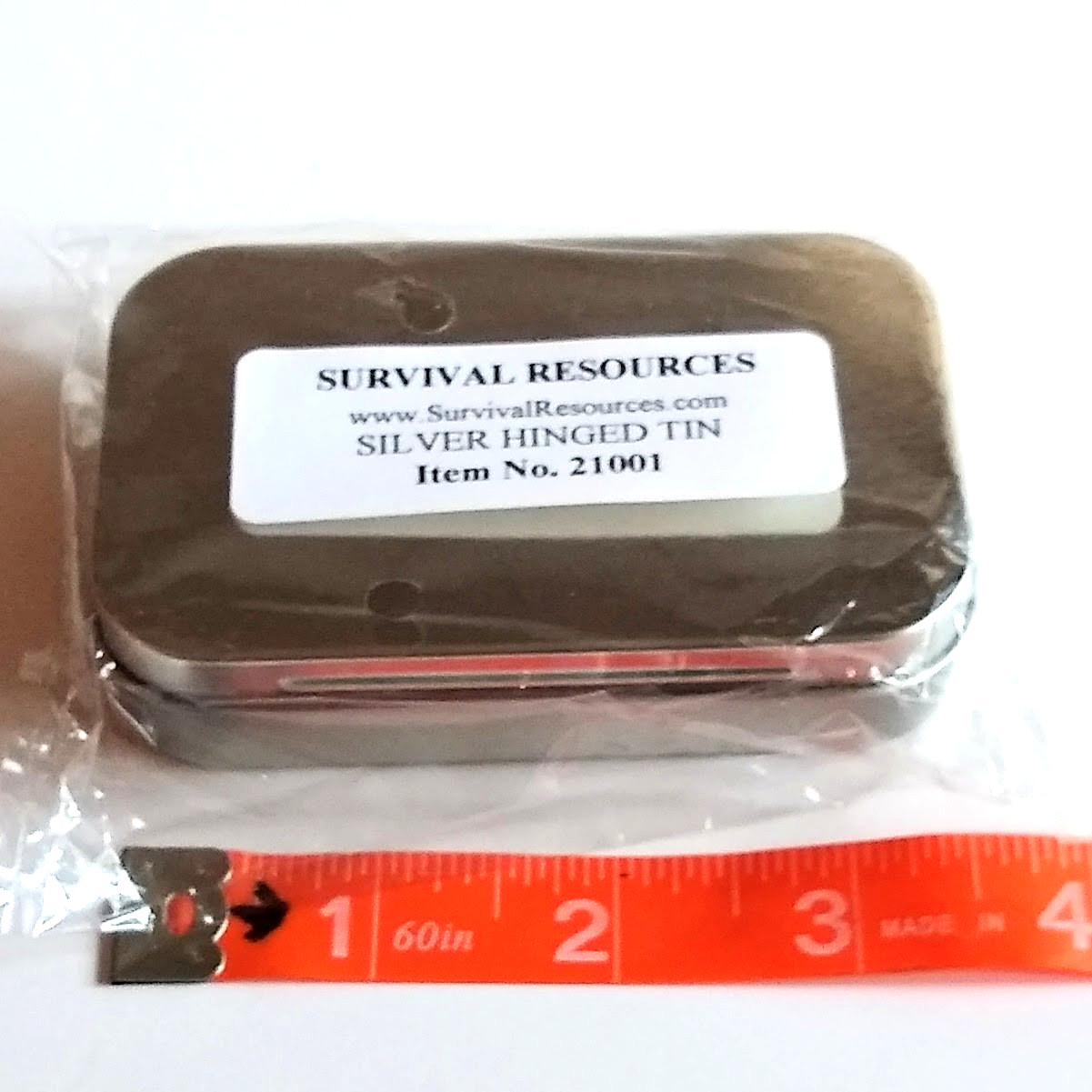 FOUR (4) NEW Metal Rectangular Hinged Tins Sealed Packaging
