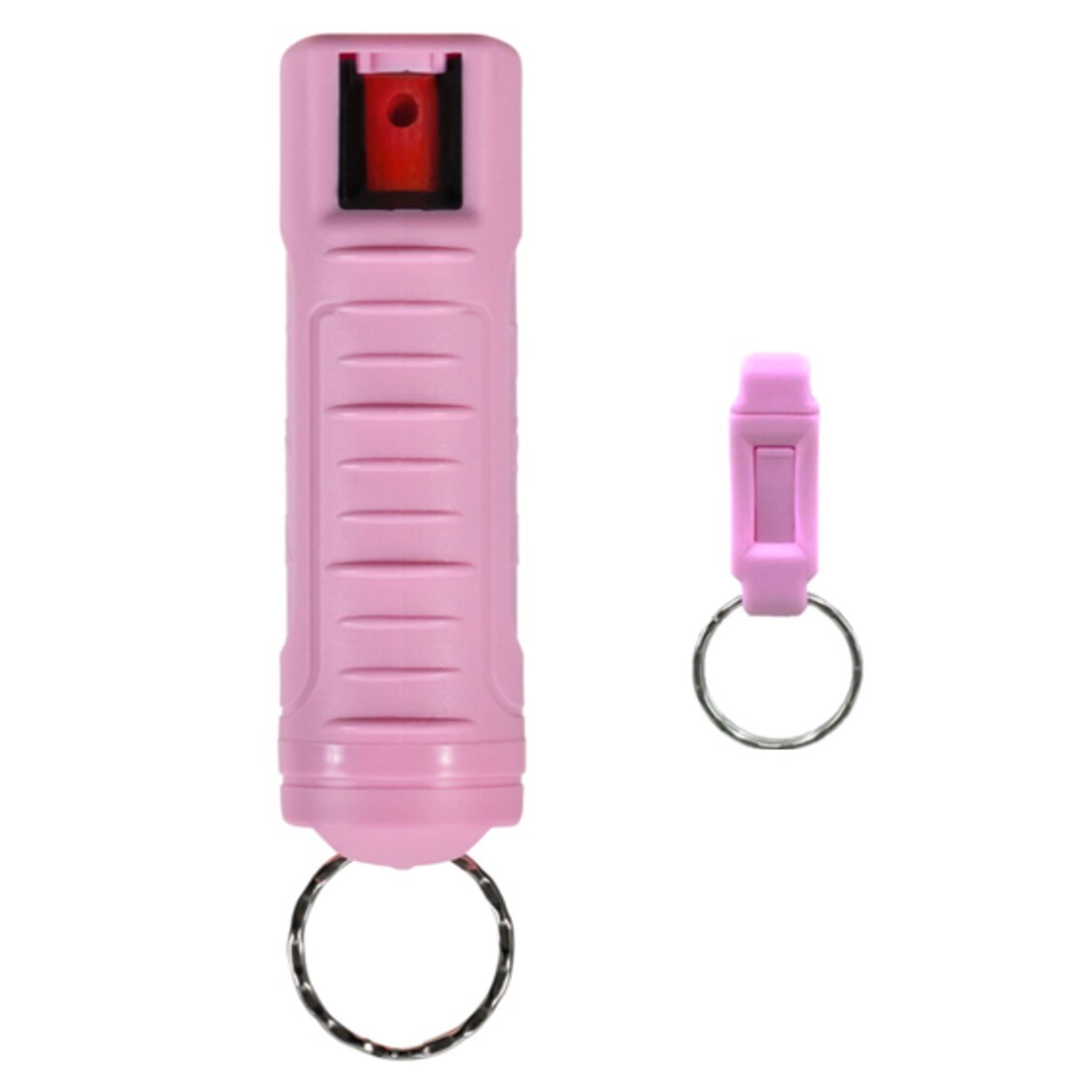 Police Magnum pepper spray .50oz pink molded keychain QR self defense protection