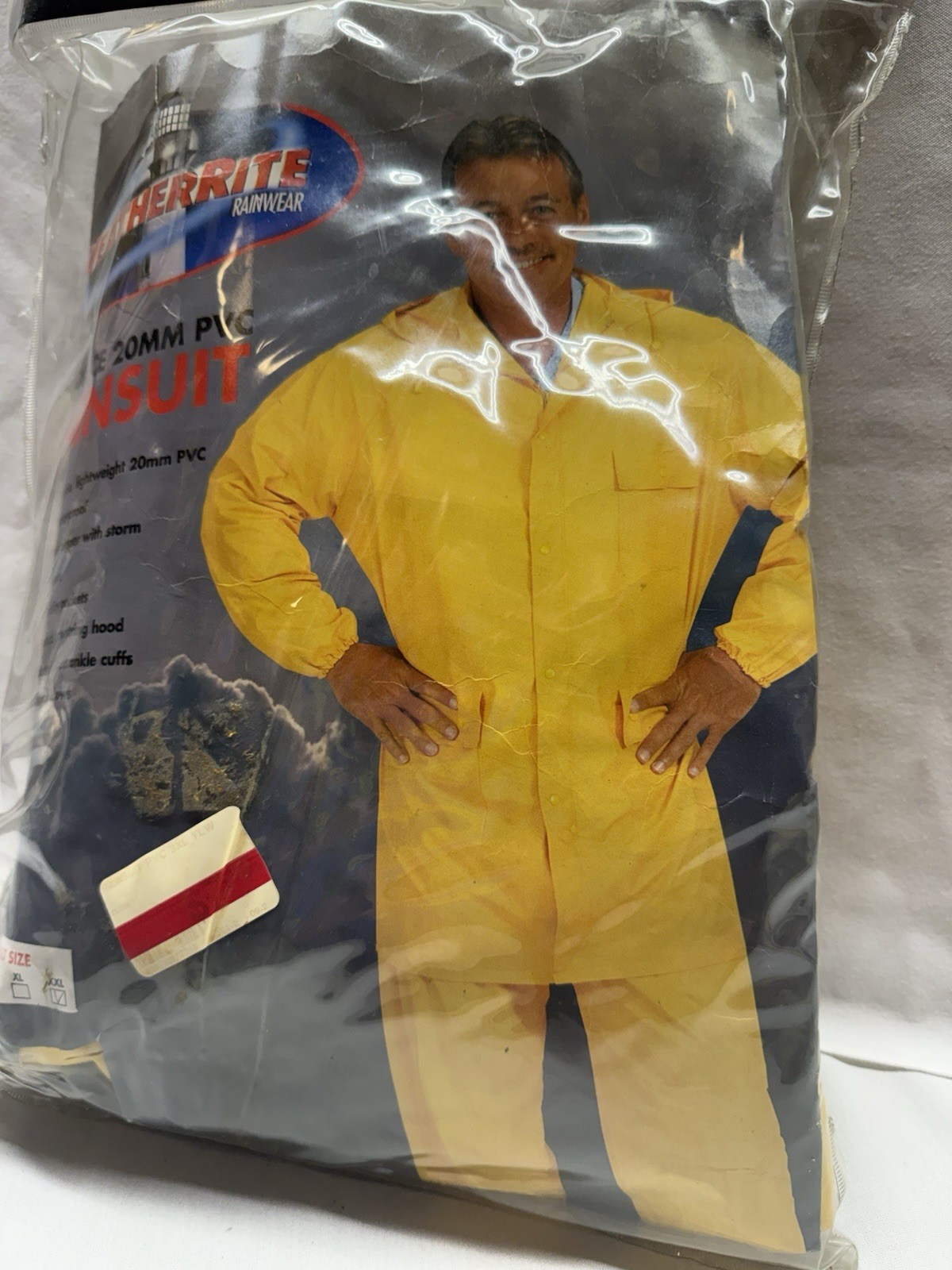 Weather-Rite Yellow PVC Coated Nylon Waterproof Rainsuit ~ #8127 Size XXL