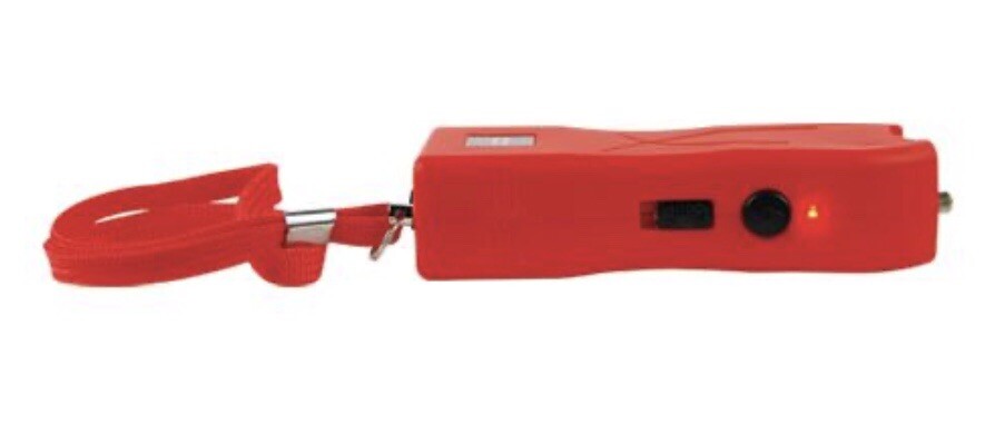 Max AMPERAGE Women Mini Stun Gun 911 RED 80 MV Rechargeable With LED Flashlight