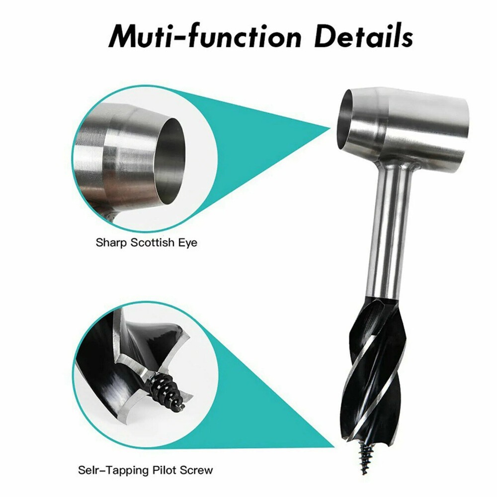 Bushcraft Tool for Survival Wood Settlers Wrench Manual Hand Auger Drill Bit 1pc