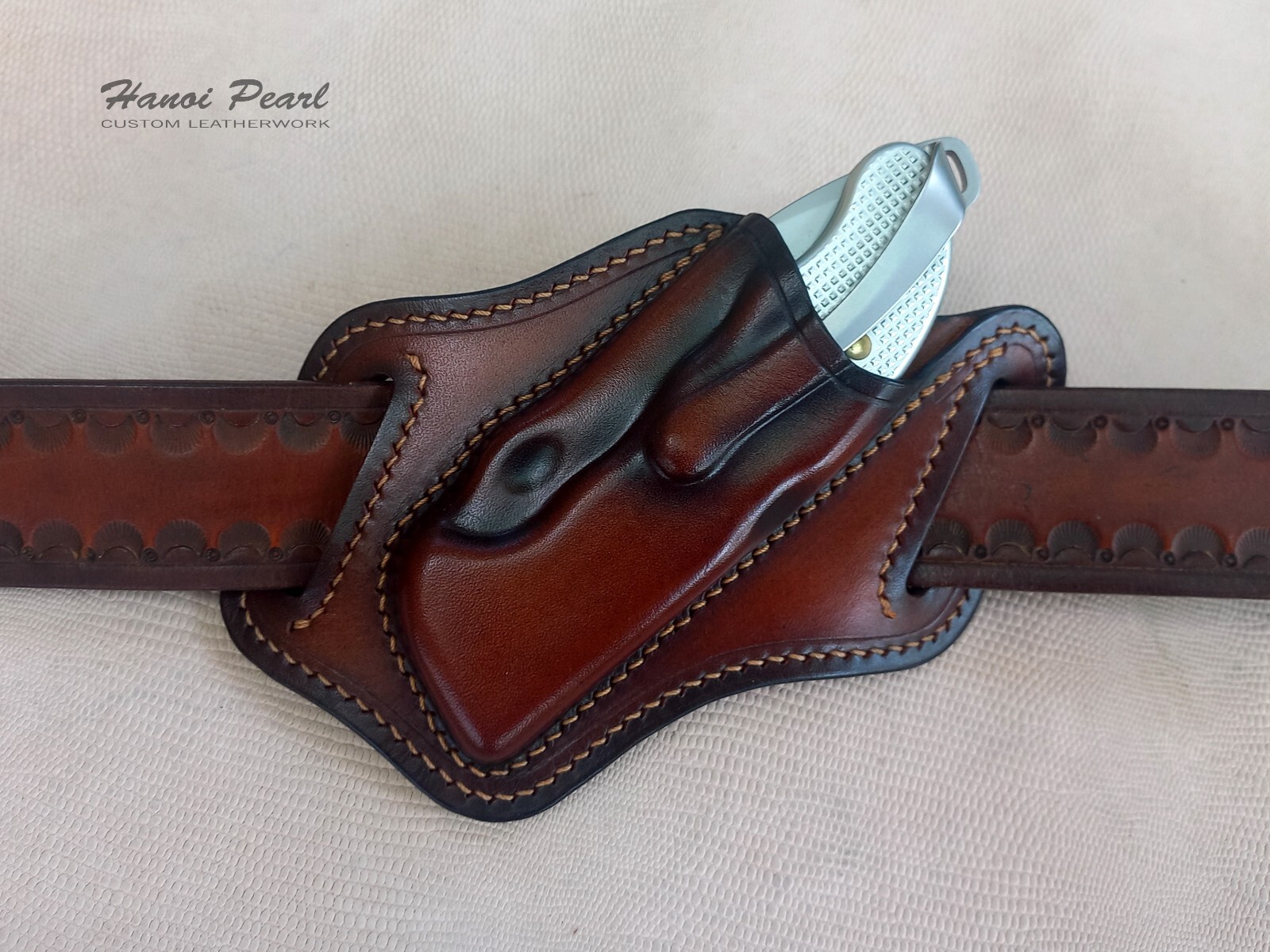 Custom Canted Leather Sheath for SAK Victorinox Hunter Pro Alox [Sheath Only]