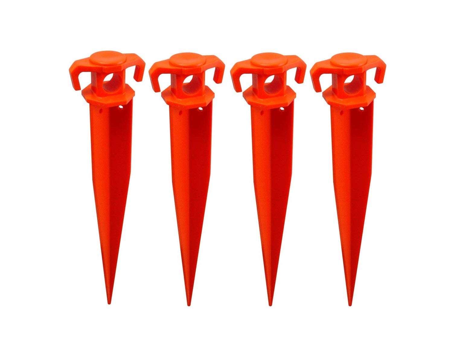 THE UM24 Pack of 4-11” Ground Stake Stick Strong Outdoor Camping Tent Orange