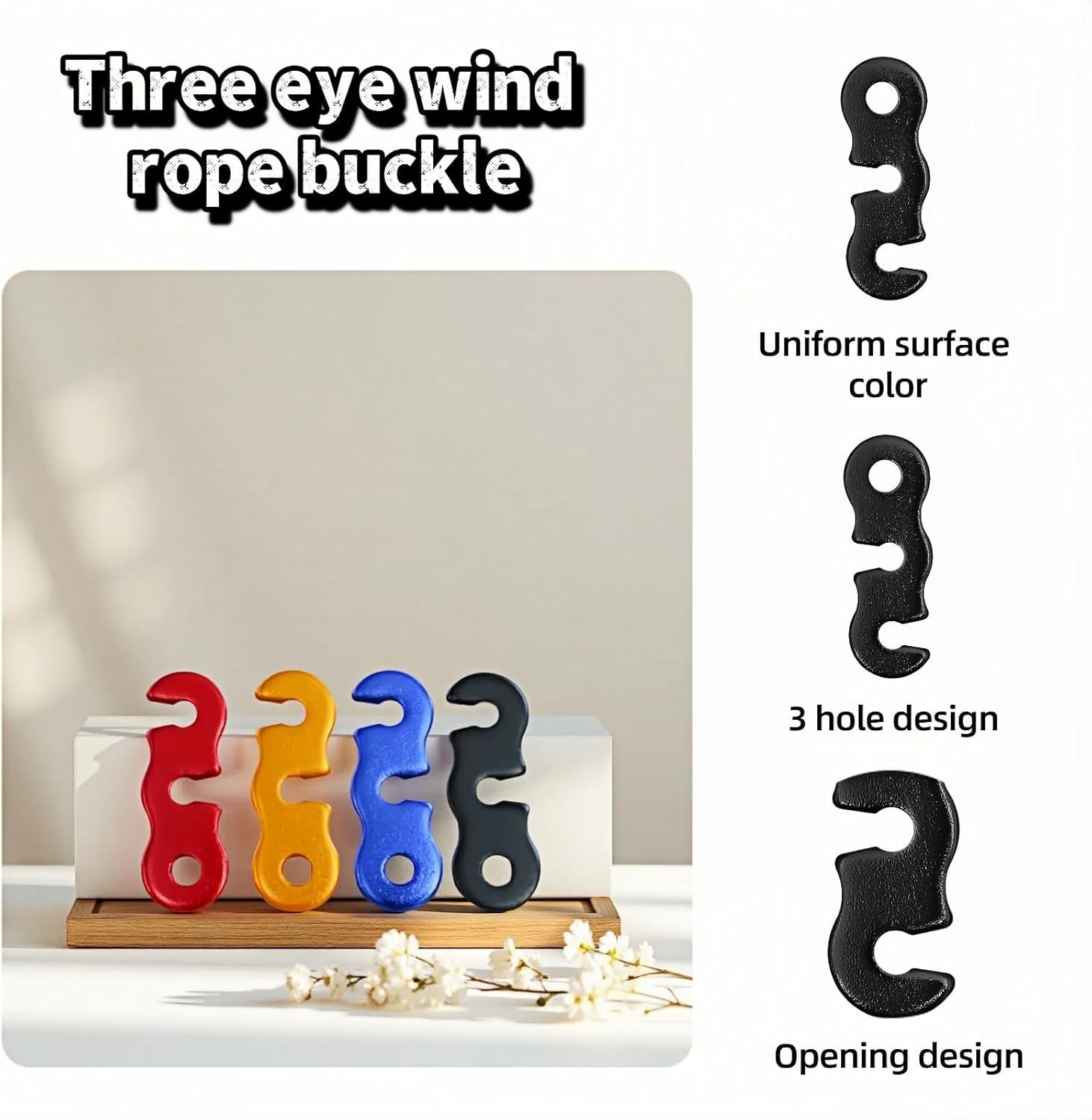 Set of 4 Lightweight Aluminum Guyline Tensioners – Effortless Adjustment