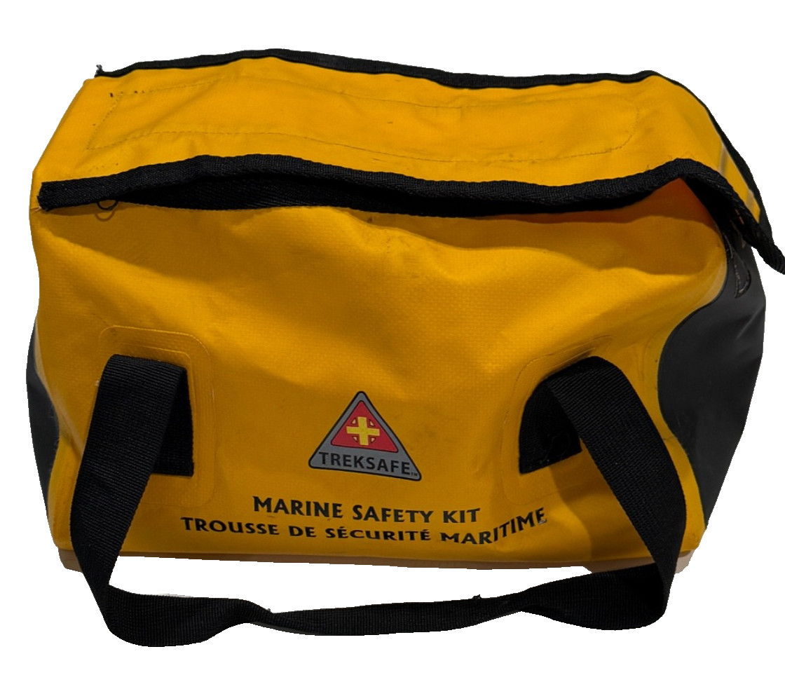 Treksafe Marine Safety Kit Bag w/ Navigation Light, Throw Rope, Bailer, Ponchos,