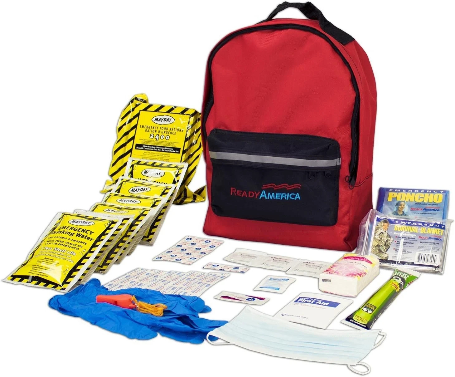 Ready America 70180 72 Hour Emergency Kit, 1-Person, 3-Day Backpack, Includes Fi