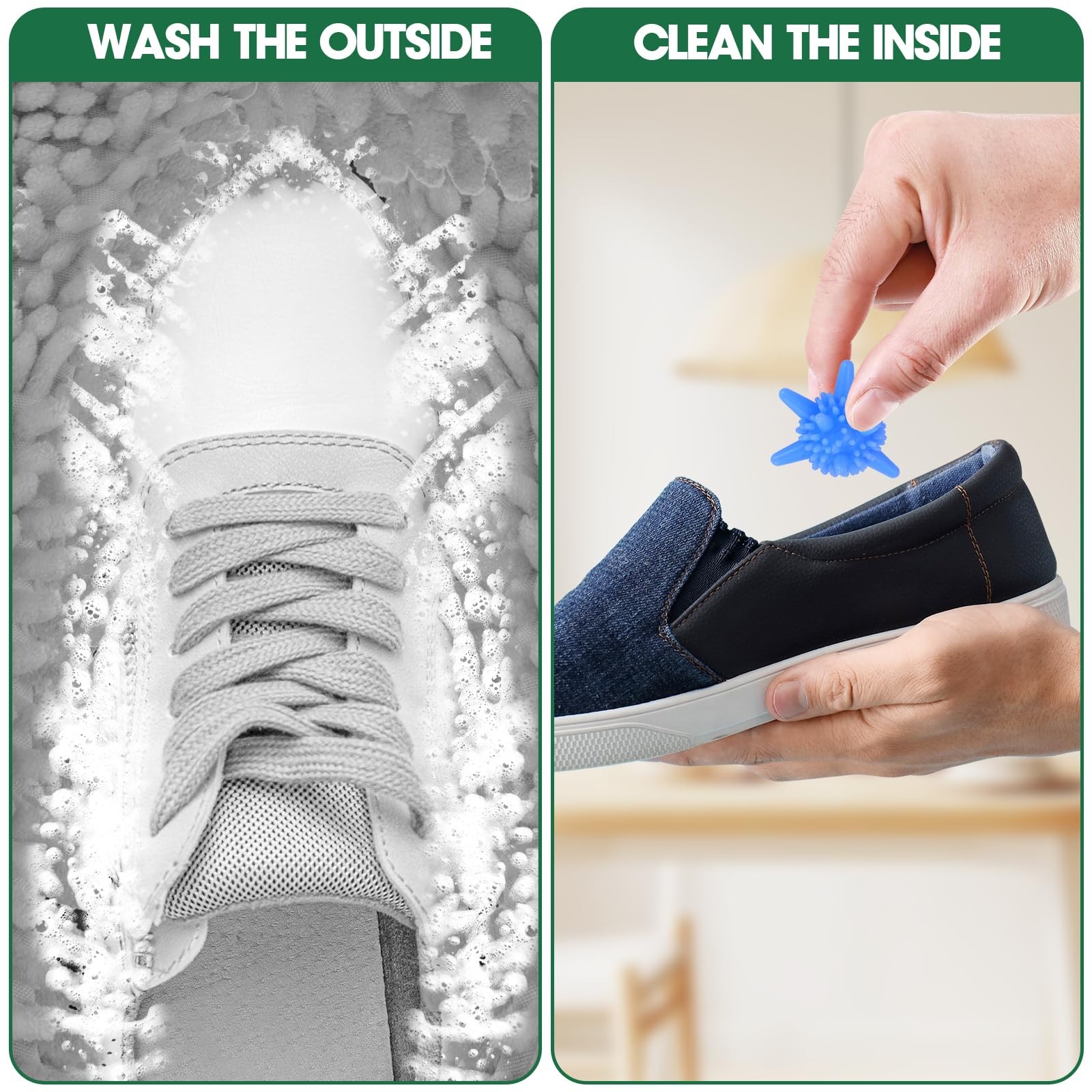 Shoe Washing Machine Bag, 2 Pack Sneaker Cleaner Kit Extra Large, Gray-2P