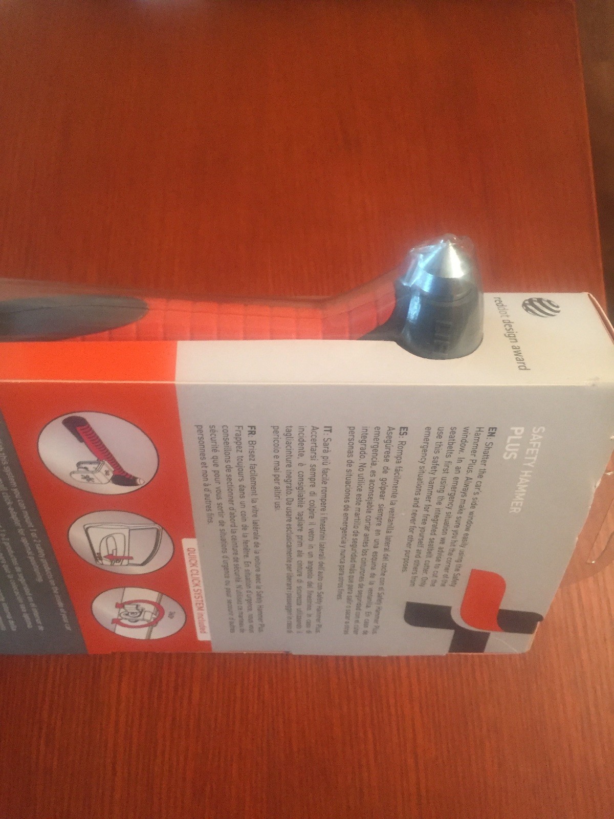 Lifehammer Safety Hammer For Windshield HPN05QCSBL Auto Quick Click Mounting 7″
