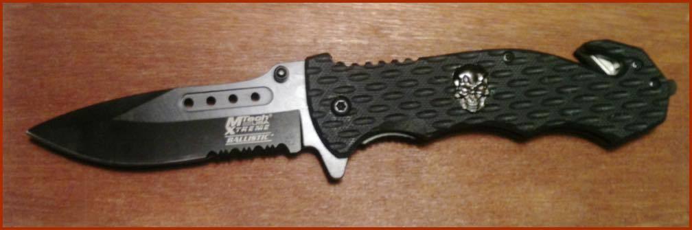Tactical Spring Assist Knife II – Glass Break + 75′ Nylon Cord 95 Lb Test