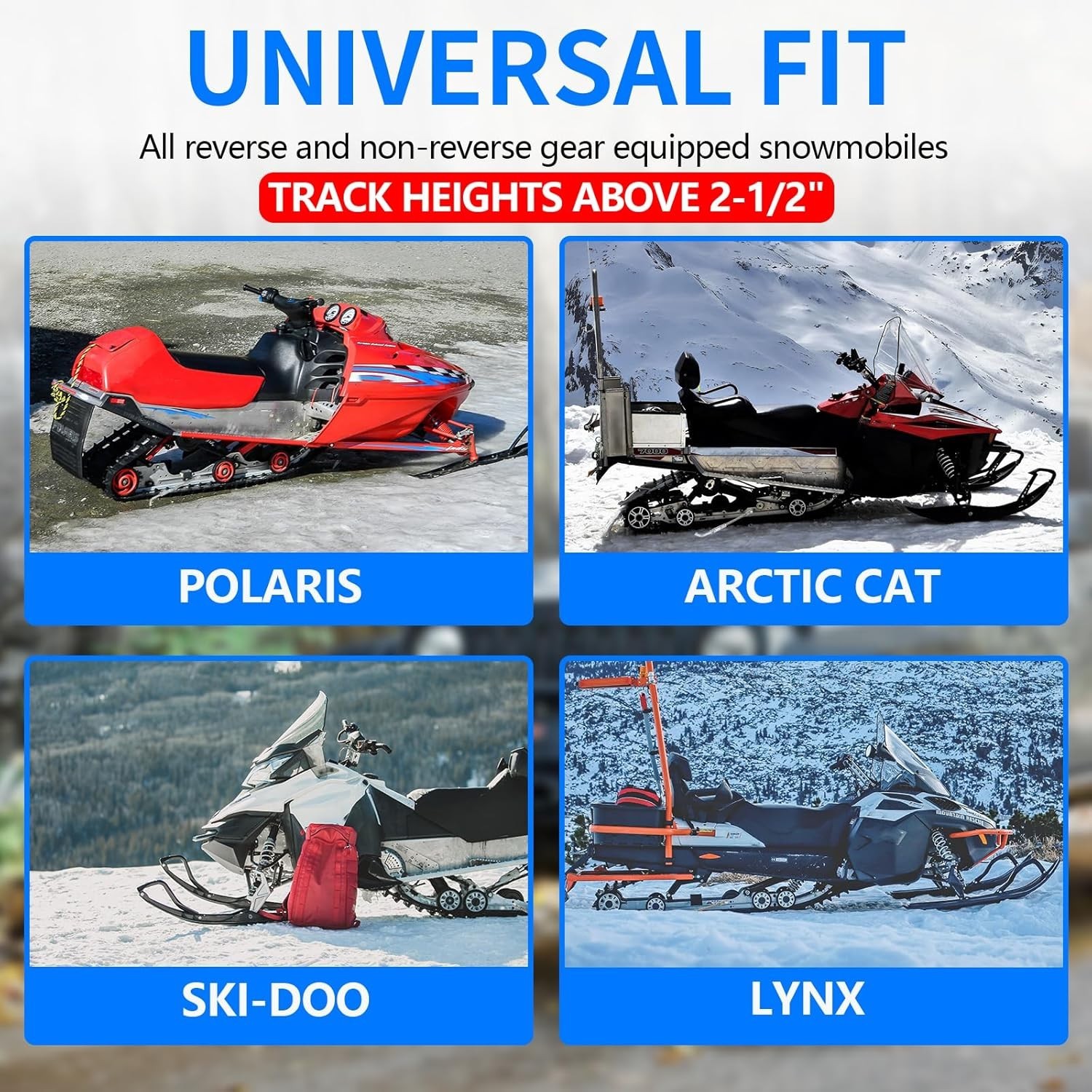 Kavius Ice Scratchers Snowmobile 4-PACK for Polaris Skidoo Arctic Cat Snowmobile