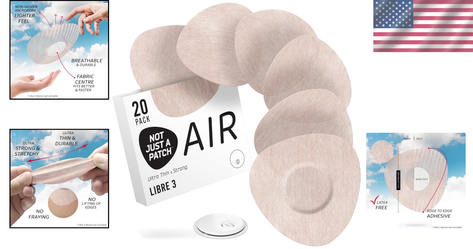 Breathable Air Libre 3 Sensor Covers – Lightweight 20 Pack for Ultimate Comfort