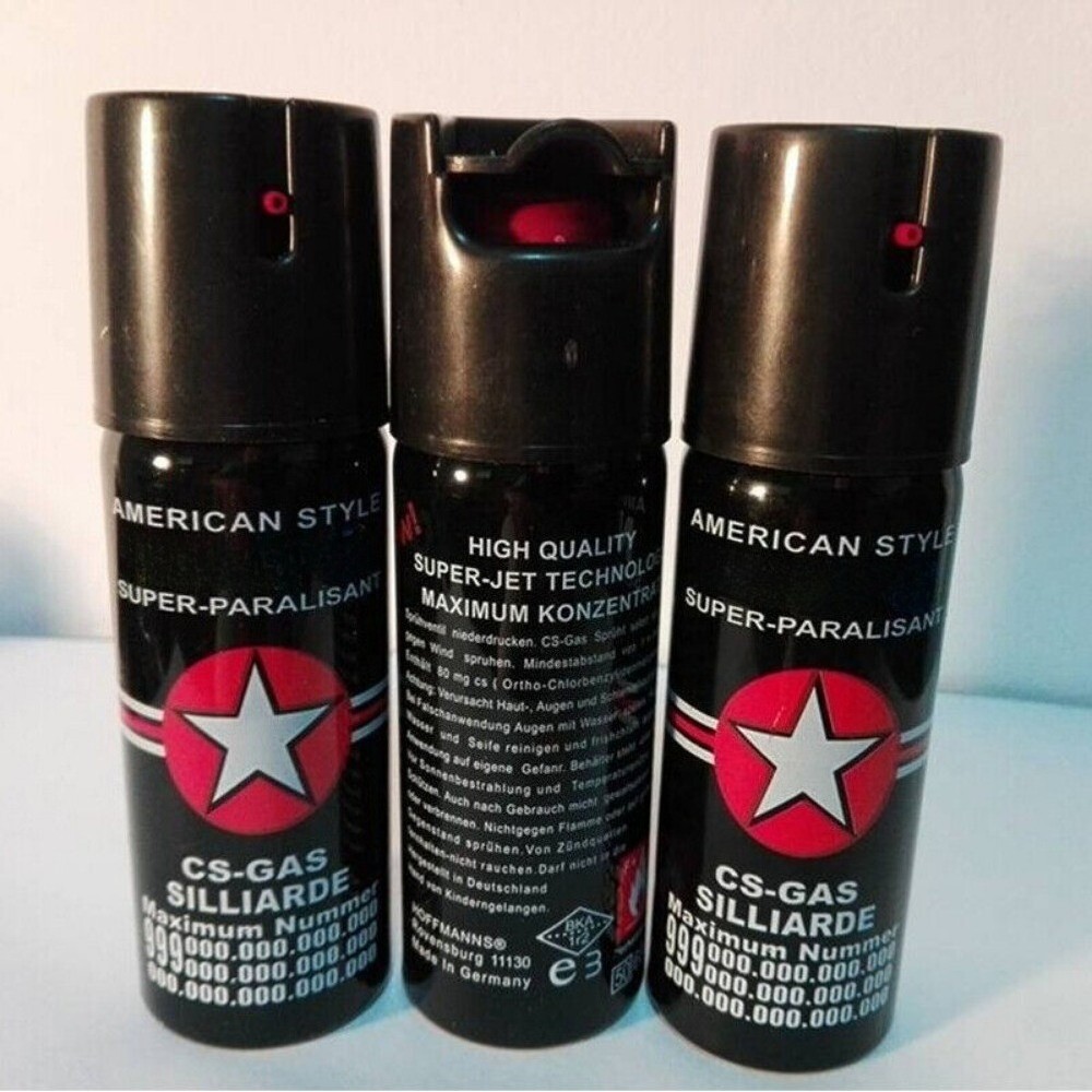 NATO Pepper Spray 2oz Self Defense Security Flip Top Black