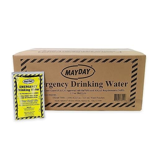 Emergency Water Pouches – 50 Pack, 5-Year Shelf Life, Leak-Proof, Disaster Prep