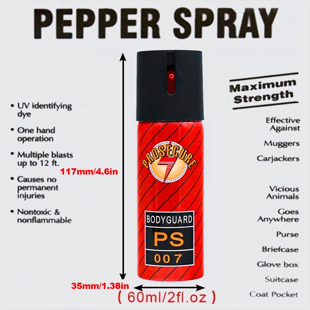 Stun Gun 1101 700 BV Rechargeable LED Flashlight & Police Pepper Spray 2oz