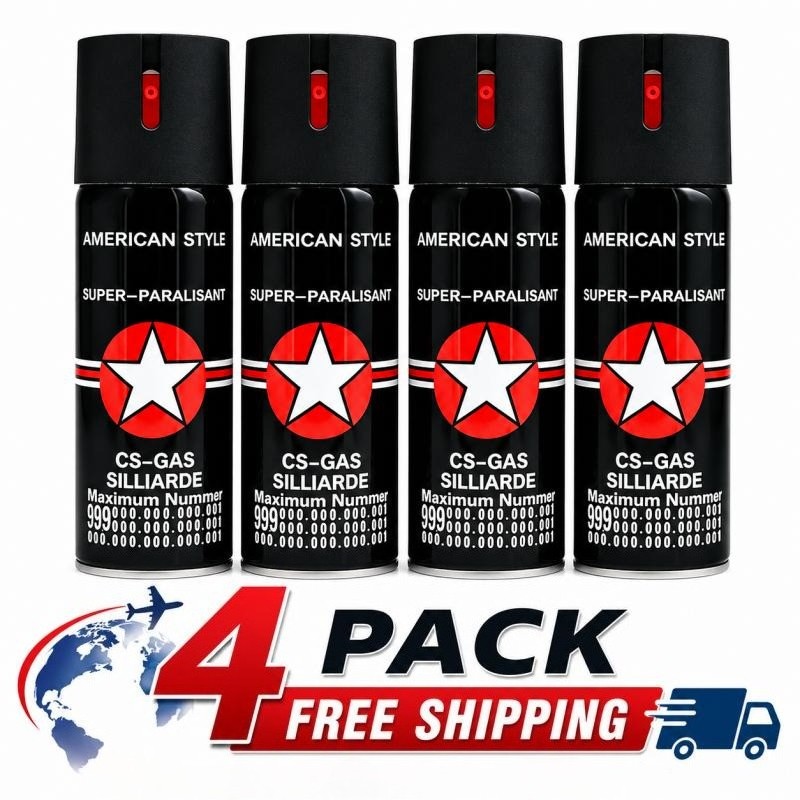 4 Pack Pepper spray Super American Style 60 ml For Men Women Easy Operation US