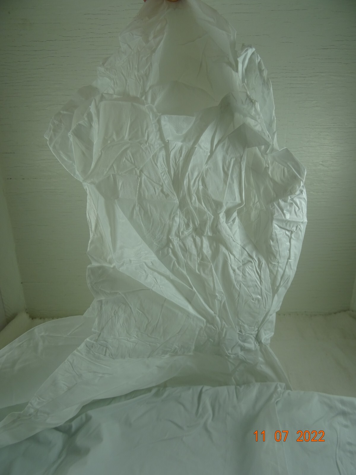 911 Call if you Can Emergency Rain Poncho Hooded in carry pouch White Adult OSFM