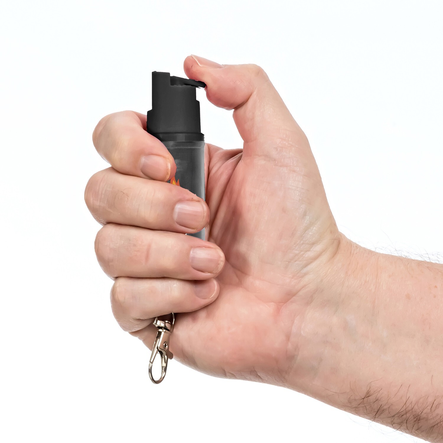 Burn Pepper Spray 1/2oz Self Defense Security Protection Keychain Black