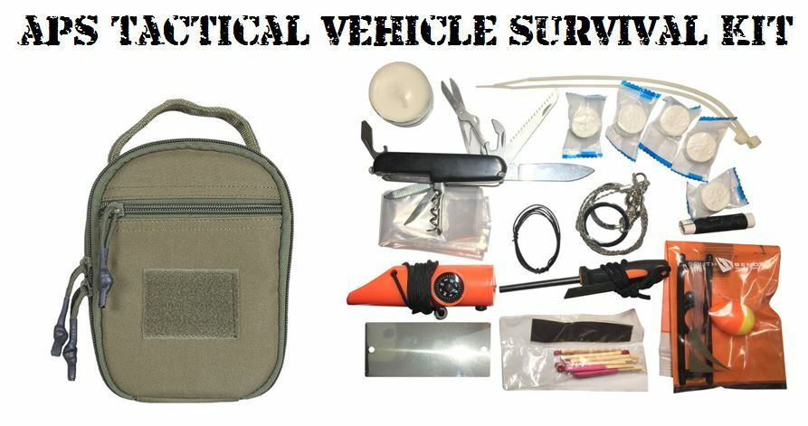 NEW 29pc Portable MOLLE Survival Carry Kit for Vehicle Car Truck OD OLIVE GREEN