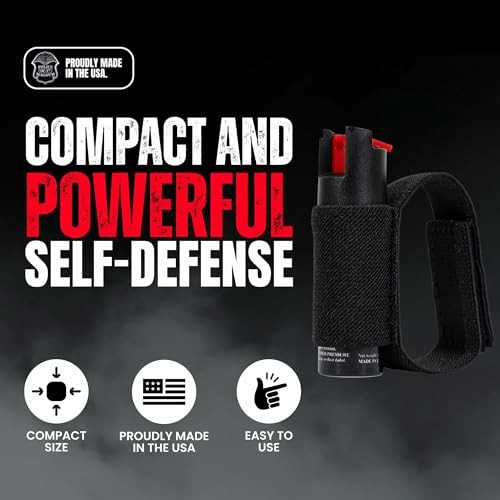 Pepper Spray Self Defense- Running Safety Gear – Jogging – Black 2 pack