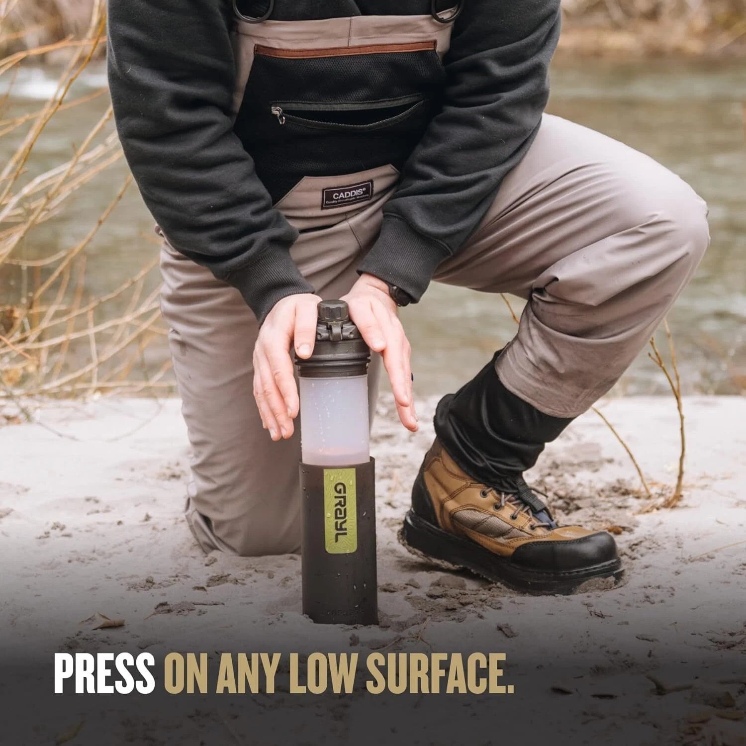 Grayl GeoPress 24oz Water Purifier Bottle Outdoor Survival Portable Filter
